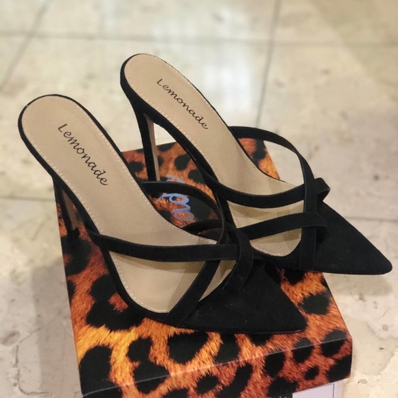 NEW Black Pointed Stiletto Heel - Picture 5 of 8